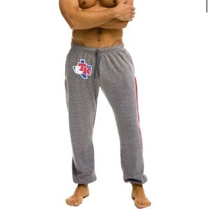Aviator Nation Charcoal Joggers with Red Accent
